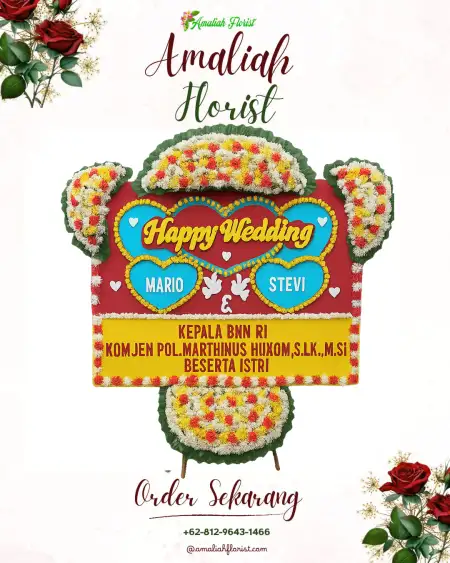 Papan Bunga Pernikahan Haurpugur